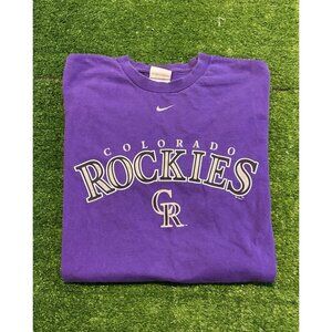 Vintage Colorado Rockies shirt mens extra large purple nike Y2K center swoosh 34
